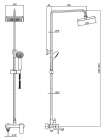Душевая стойка Bravat Opal F6125183CP-A-RUS