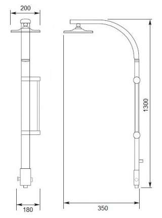 Душевая стойка Gllon SL014-2