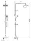 Душевая стойка Bravat Opal F9125183CP-A-RUS