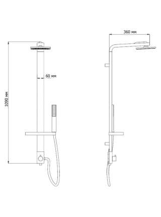 Душевая стойка Gllon SL065CP