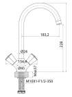 Смеситель Edelform Adel AD2808 для кухонной мойки