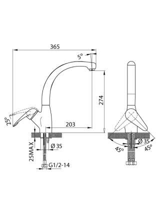 Смеситель Edelform Sepia SP1808 для кухонной мойки
