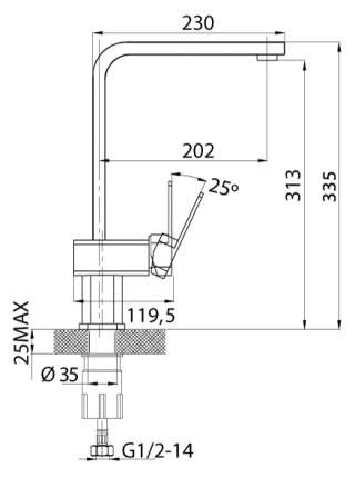 Смеситель Edelform Maroon MR1808 для кухонной мойки