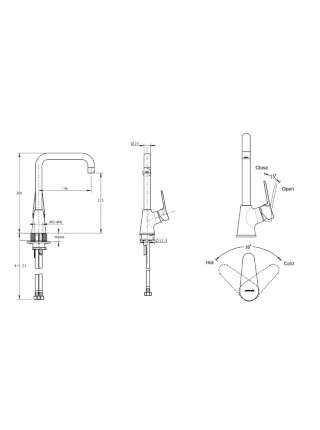 Смеситель Bravat Eco F793147C / F7111147C для кухни с высоким поворотным изливом Eco