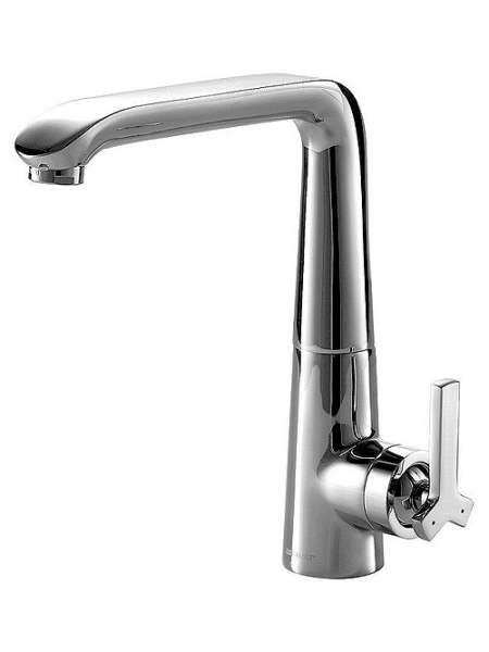 Смеситель Bravat Waterfall F773107C для кухни с высоким поворотным изливом