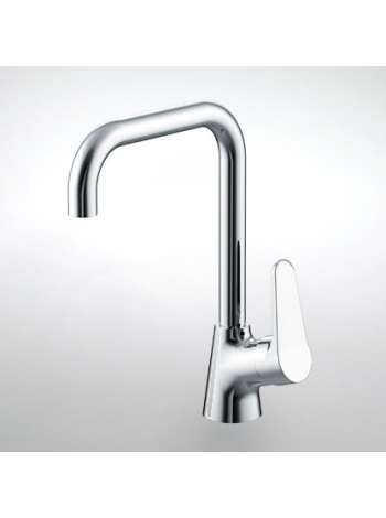 Смеситель Bravat Eco F793147C / F7111147C для кухни с высоким поворотным изливом Eco