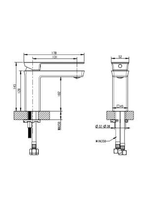 Смеситель Bravat PHILLIS F156101C-RUS для раковины, хром