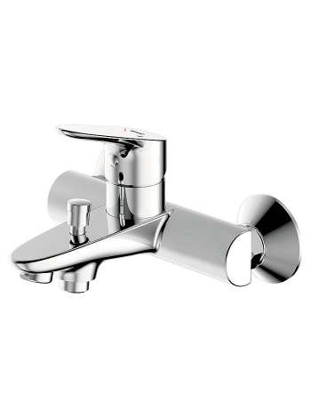 Смеситель Bravat Drop F64898C-B/D244C для ванны с коротким изливом + шланг/душ