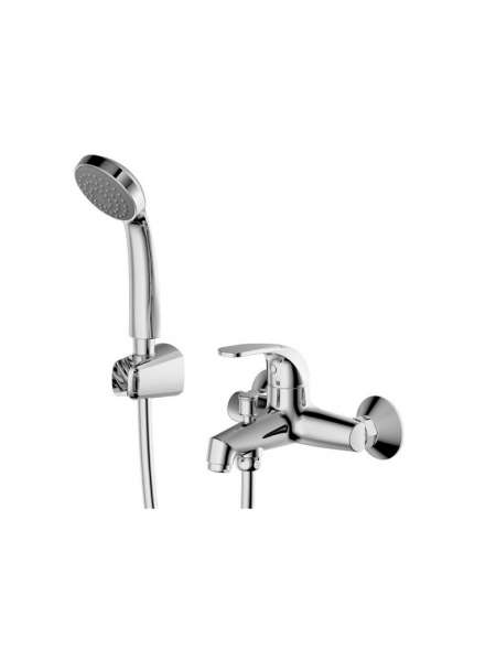 Смеситель Bravat FIT 7F6135188CP-B-RUS для ванны с коротким изливом + шланг/душ
