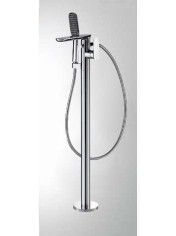 Смеситель напольный Bravat GINA F665104C-B2-RUS + шланг/душ хром