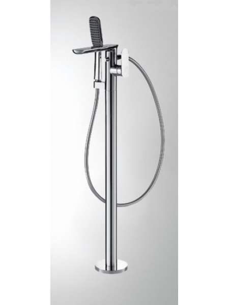 Смеситель напольный Bravat GINA F665104C-B2-RUS + шланг/душ хром
