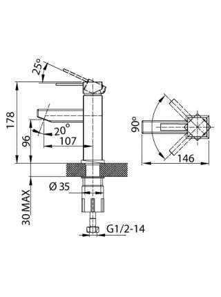 Смеситель Edelform Grano GR1800 для раковины