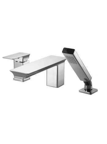 К-кт каскадного смесителя Bravat PHILLIS F556101C-2-RUS на 3 отв, + шланг/душ хром