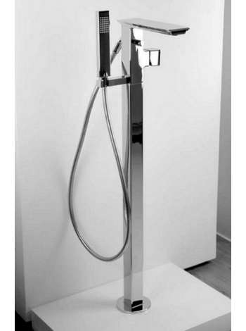 Смеситель напольный Bravat PHILLIS F656101C-B2-RUS + шланг/душ хром