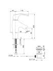 Смеситель для раковины SYMBOL E72680-CP + донный клапан хром Jacob Delafon