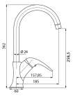 Смеситель Edelform Malva VL1808 для кухонной мойки