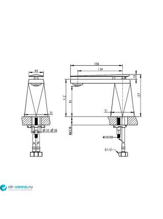 Смеситель Bravat DIAMOND F118102C-1-RUS для раковины, хром