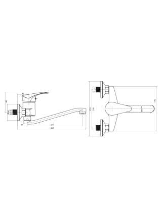 Смеситель Edelform Irida ID1808 для кухонной мойки