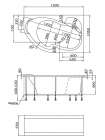 Акриловая ванна 1MarKa Aura 150x105 R