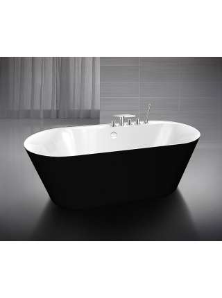 Акриловая ванна BelBagno BB14-NERO/BIA