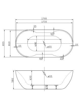 Акриловая ванна BelBagno BB28
