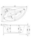 Акриловая ванна Aquanet Atlanta 150x90 L