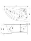Акриловая ванна Aquanet Atlanta 150x90 R