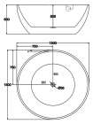 Акриловая ванна BelBagno BB46-1500 perl