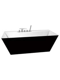Акриловая ванна BelBagno BB19-NERO/BIA