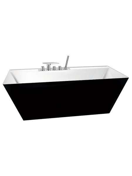 Акриловая ванна BelBagno BB19-NERO/BIA