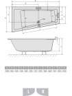 Акриловая ванна Alpen Andra 170x90 L