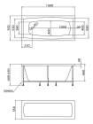 Акриловая ванна 1MarKa Viola 150x70