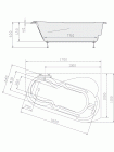 Акриловая ванна Alpen Xcenta 170x110 L