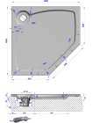 Поддон для душа GuteWetter Deluxe 100x100x2 P серый
