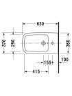 Биде напольное Duravit DuraStyle 228310