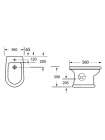 Комплект Биде напольное BelBagno Gala BB1078B + Смеситель Grohe Eurosmart 32929002 для биде + Сифон для биде Geberit 151.108.11.1