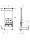Комплект Биде подвесное BelBagno Alpina + Система инсталляции для биде Geberit Duofix 111.520.00.1 + Смеситель Grohe Eurosmart 32929002 для биде + Си