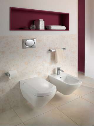 Биде подвесное Villeroy & Boch Sentique 5422 00R2 star white CeramicPlus