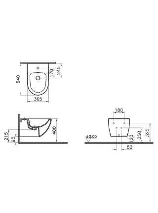 Биде подвесное VitrA Sento 4338B003-0288