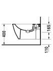 Биде подвесное Duravit Darling new 22491500001-WG антигрязевое покрытие