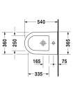 Биде подвесное Duravit Darling new 22491500001-WG антигрязевое покрытие