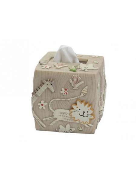Бокс для салфеток (салфетница), 20 см, полистоун, слоновая кость, серия Animal Crackers, Creative Bath
