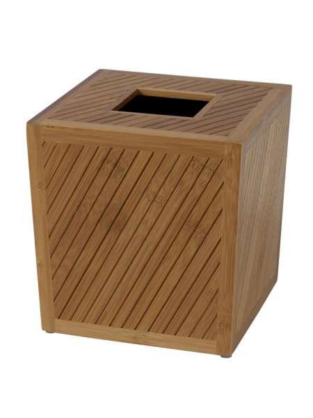 Бокс для салфеток (салфетница), 15 см, дерево, коричневый, серия Spa Bamboo, Creative Bath