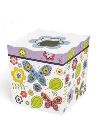 Бокс для салфеток (салфетница), 15.5 см, полистоун, серия Butterflies, Kassatex