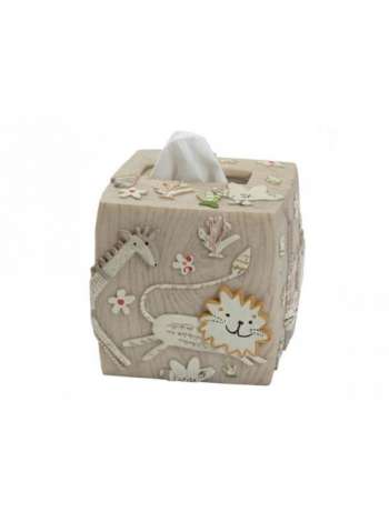 Бокс для салфеток (салфетница), 20 см, полистоун, слоновая кость, серия Animal Crackers, Creative Bath