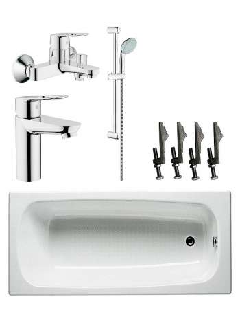 Комплект Чугунная ванна Roca Continental 21291100R (170х70) + Ножки Roca 600224 универсальные 