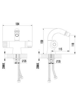 Смеситель Lemark Thermo LM7738C для биде