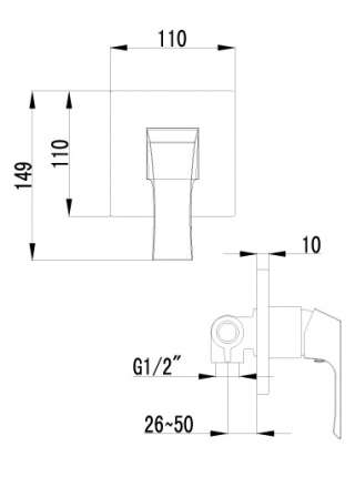 Смеситель Lemark Unit LM4523C для душа