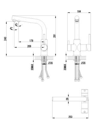 Смеситель Lemark Comfort LM3061LM302 для кухонной мойки, песочный