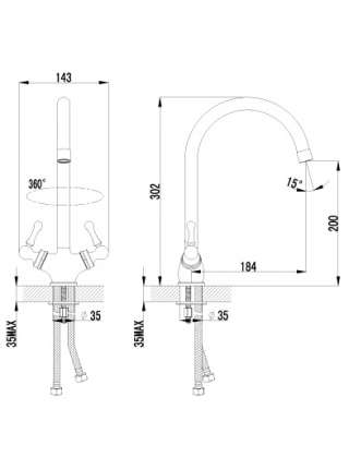 Смеситель Lemark plus Balance LM1305C для кухонной мойки